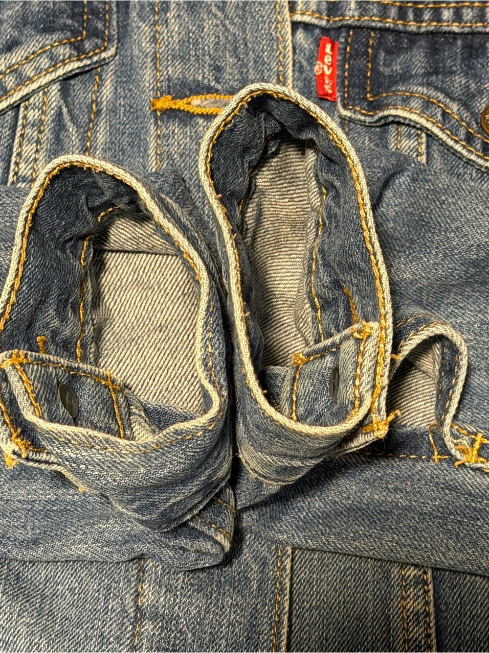 Levi's W Small Short Blue Denim Trucker Style Jean Jacket - Picture 11 of 11